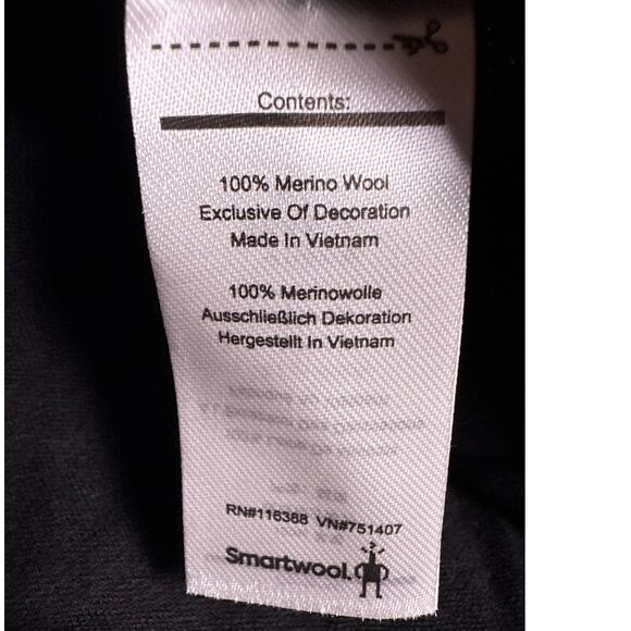 Smartwool Base Layer Thermal Merino Quarter Zip Women's Medium Black Grey Dot - Picture 9 of 9